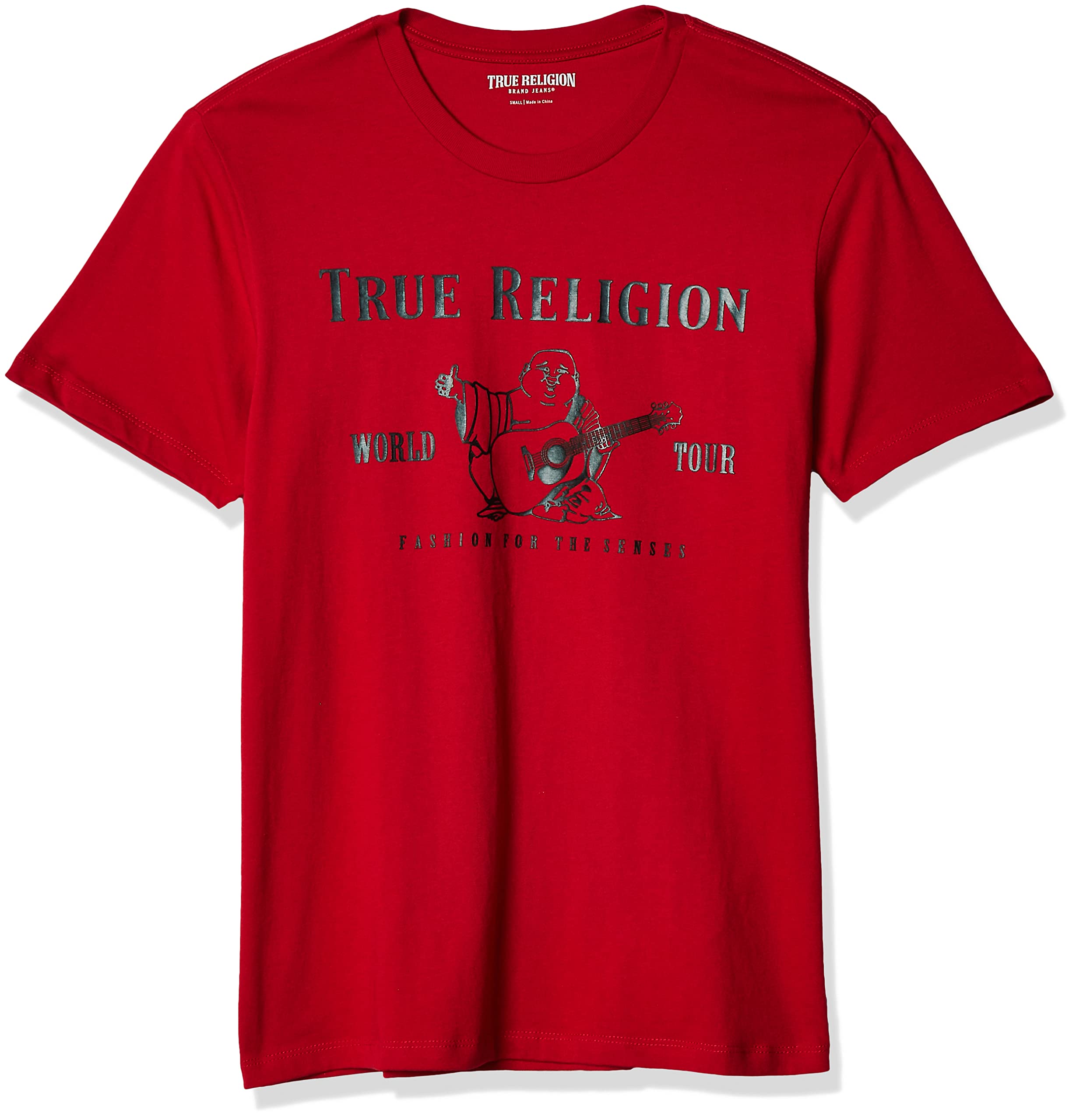 True ReligionMen’s Graphic T-Shirt – Short Sleeve Metallic Buddha Tee, Mens T Shirt
