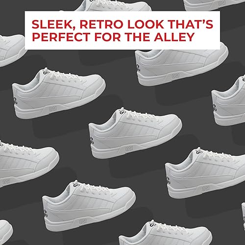 Miniatura 7 de BSI Youth Boys Sport Bowling Shoe - Lightweight Leather Shoes with Cushioned Support, WhiteBlack, Kids