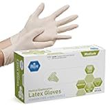 MedPride Powder-Free Latex Exam Gloves, Medium, Box/100