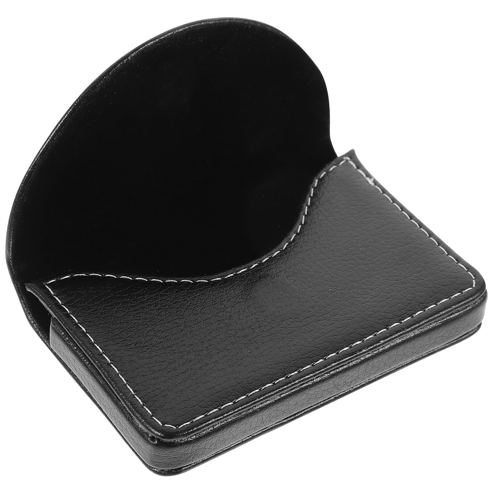 3 Pezzi Porta Biglietti da Visita in Pelle Nero, Custodia Portacarte Leggera e Resistente, Porta Carte per Ufficio, Scuola e Viaggi, Design Compatto e Pratico per Uso Professionale