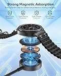 MoKo 2 Pack Type C Galaxy Watch Chargeur pour Samsung Galaxy Watch 8/8 Classic/7/Ultra/6/6 Classic/5/5 Pro/4/3/Active2/FE, Charge magnétique avec 3.3FT Câble de recharge et USB C à USB Un adaptateur