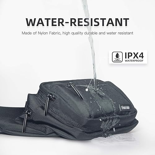 Vista 16 de FREETOO Riñonera para hombre y mujer, con correa ajustable, para entrenamiento, viajes, casual, correr, senderismo, ciclismo