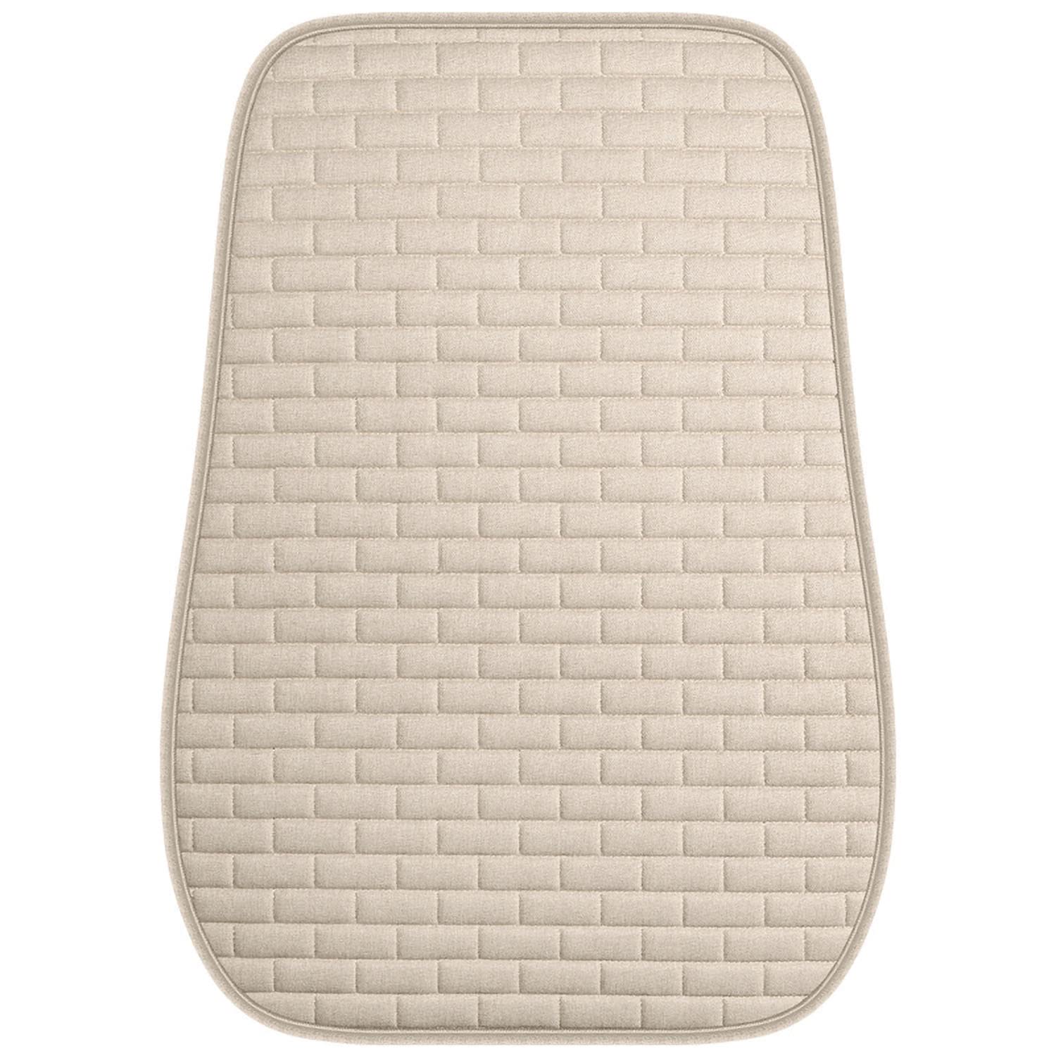 SMIUPIN Universal Fiber Linen Fabric Car Seat Cover, Seat Protector, Anti-Slip Car Seat Cushion for Truck, Van (Beige, Back Cushion)