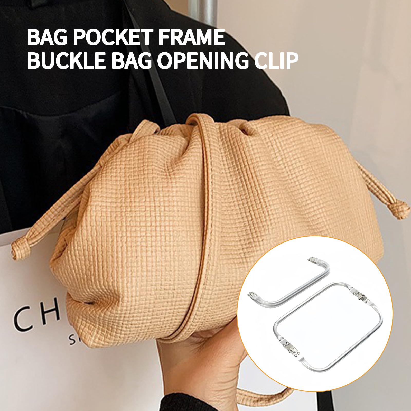 Clutch Für Häkelnadeltaschen, 2 Stück Verschluss Häkelnadel Tasche 20 Cm, Federverschluss Für Tasche, Kuss Verschluss Aus Aluminium Für Tasche Kupplung Handwerk DIY Craft Dinner Bag