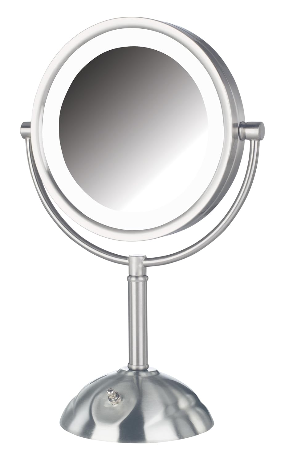 JERDON Lighted Tabletop Vanity Mirror LED Lighted Makeup