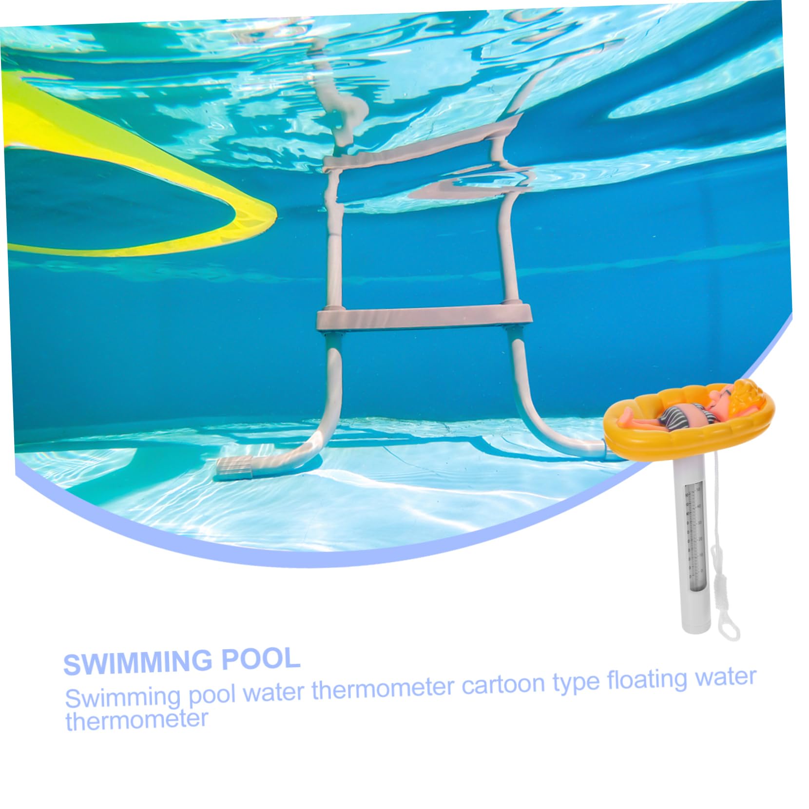 ibasenice 2 pezzi Termometro Galleggiante Cartoon per Piscina Esterno Fuoriterra Temperatura Design per Adatto e