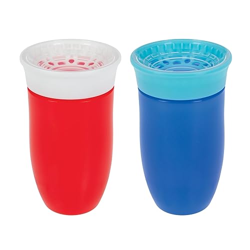 Miniatura 14 de Nuby Wonder Cup - Vasos para beber para niños pequeños a prueba de derrames, paquete de 3, 10 onzas, sorbos de todos los lados, resistentes a fugas
