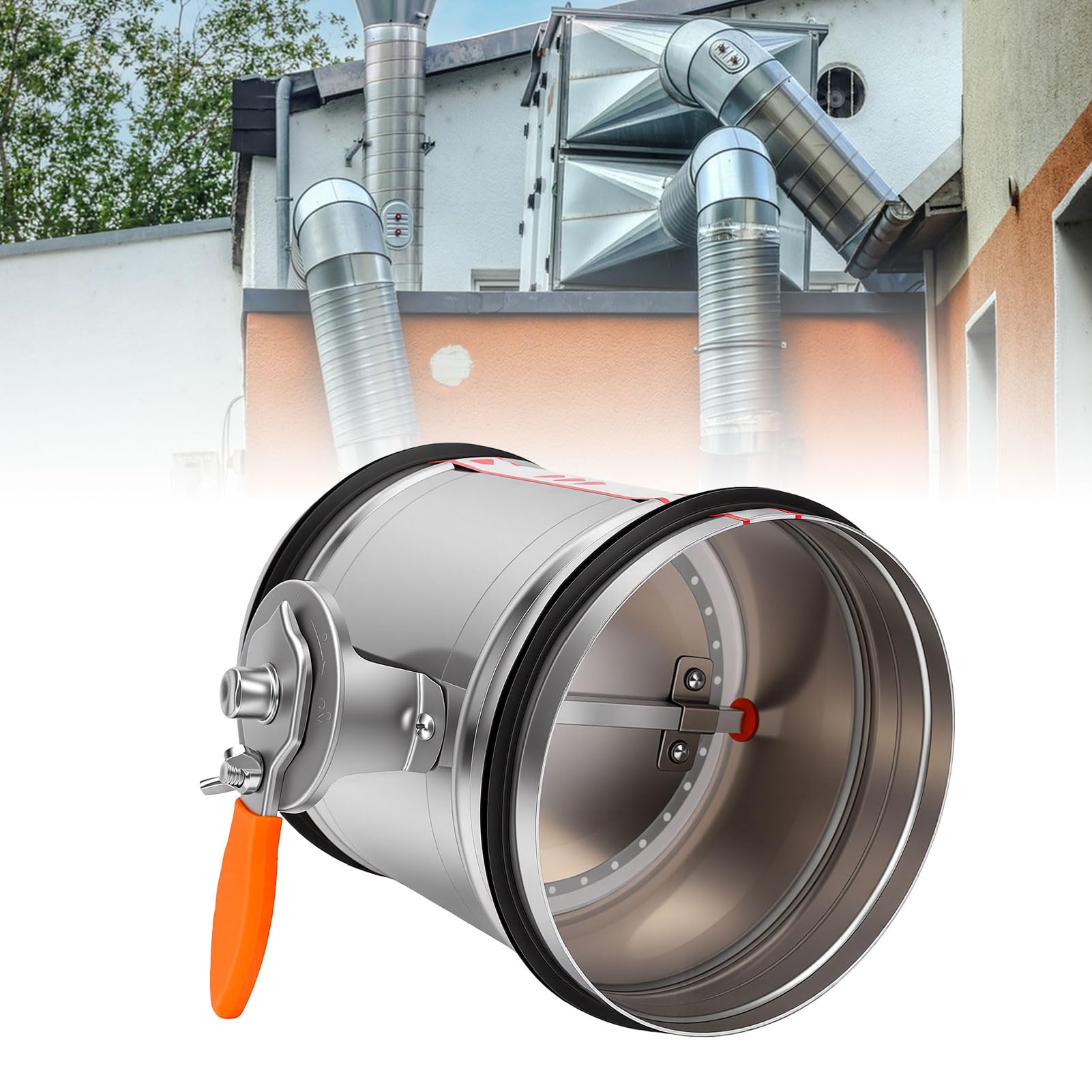 banapoy Manuelle Volumen-Rückschlagklappe für HVAC-Kanäle, 6 Zoll