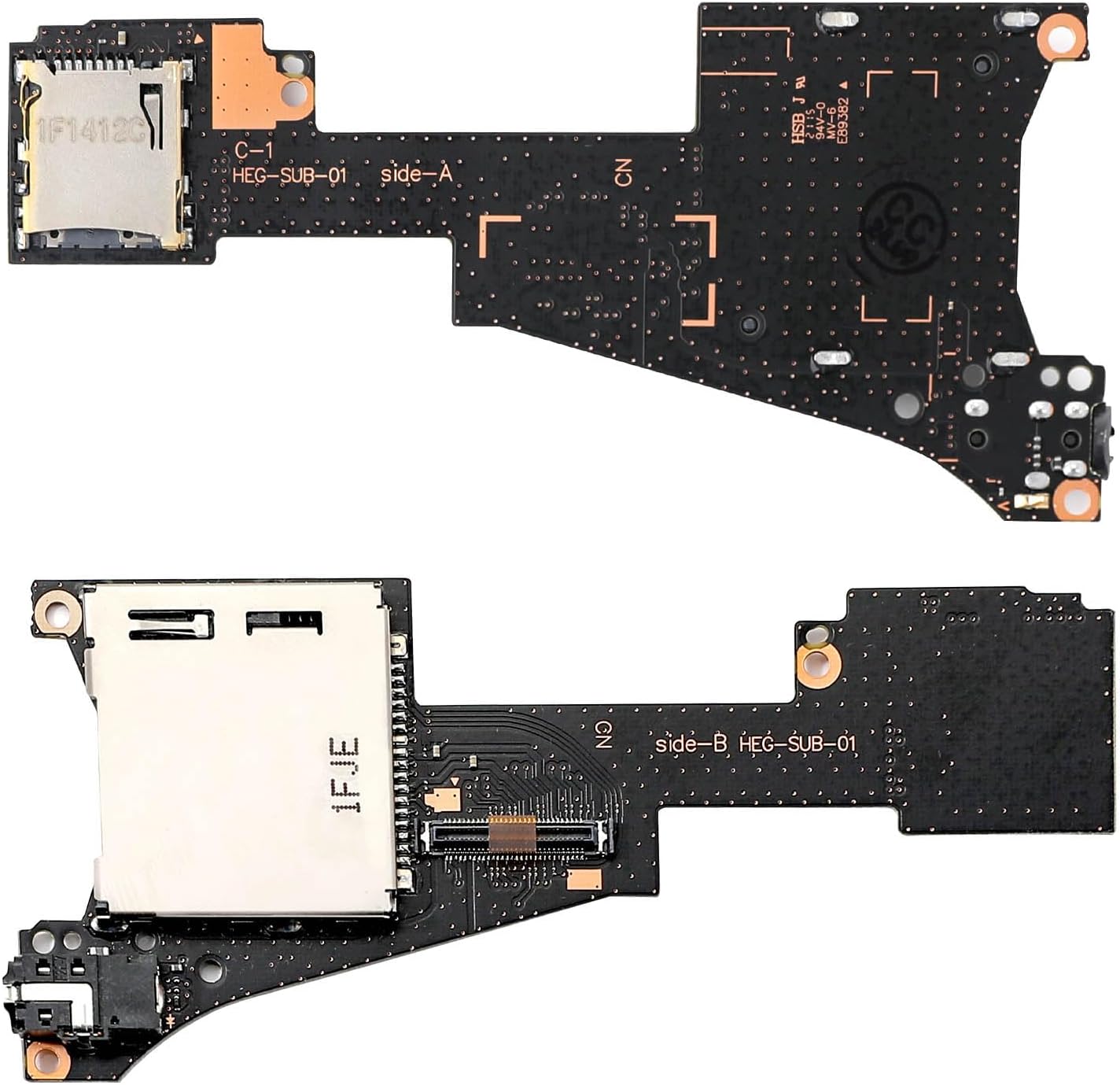 Compatible with Nintendo Switch OLED, Ikpek Game Card Reader Cartridge Micro SD Card Slot Tray Headphone Jack Daughterboard Replacement for NS OLED with Repair Tools