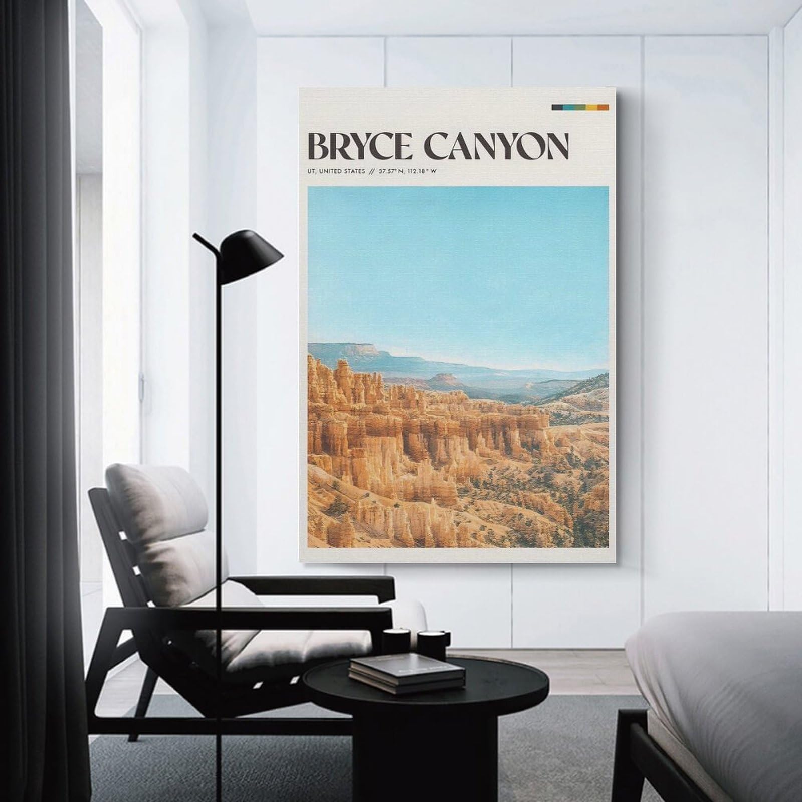 Junmoney Wall Picture Print Bryce Canyon National Park, 20x30inch(50x75cm), for Workspace Walls, Study Corners Or Bedrooms, A Smart Decor Choice for Study Walls