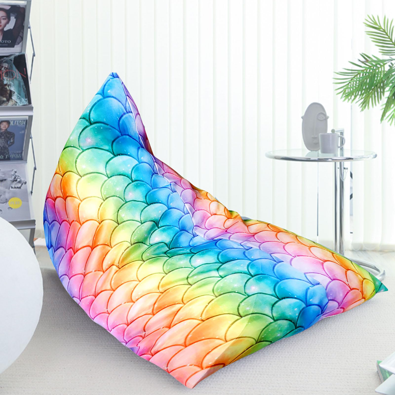 Sitzsack-Stuhlbezug, Sitzsack Kuscheltier Aufbewahrung Stofftier Sitzsack Bezug Sitzsäcke Wohnzimmer Sofa Pouf Aufbewahrungstasche