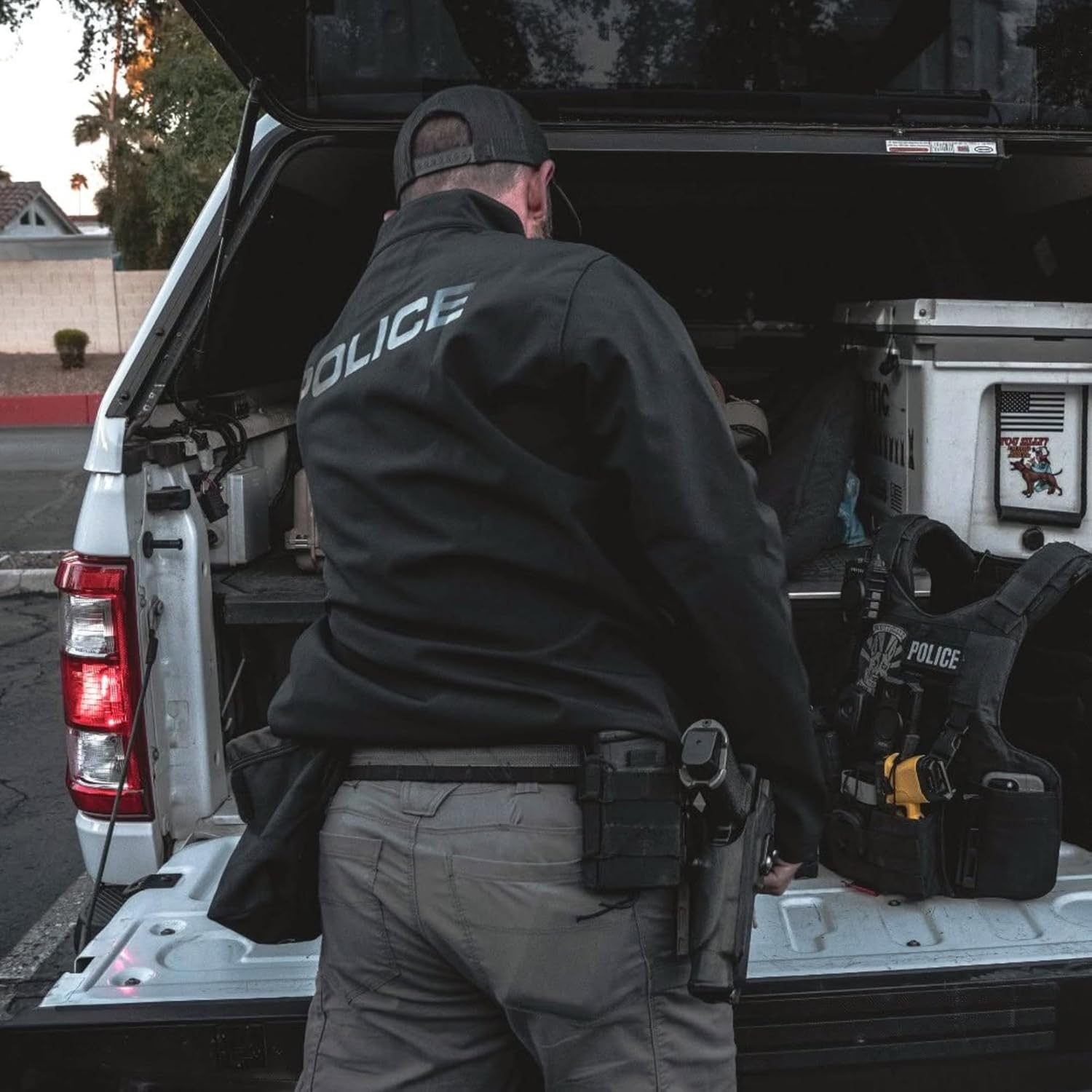 POLICE Reflective Utility Hoodie - High Visibility Safety Apparel - 100% Polyester for Odor Free Quick Dry Comfort. - Image 6