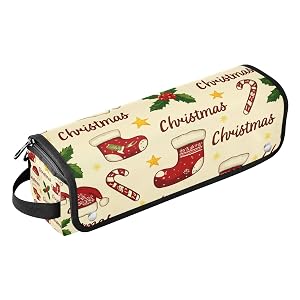 Christmas Elements Hair Tools Travel Bag Portable Hair Accessory Organizer with Heat Resistant Mat 2 in 1 Curling
