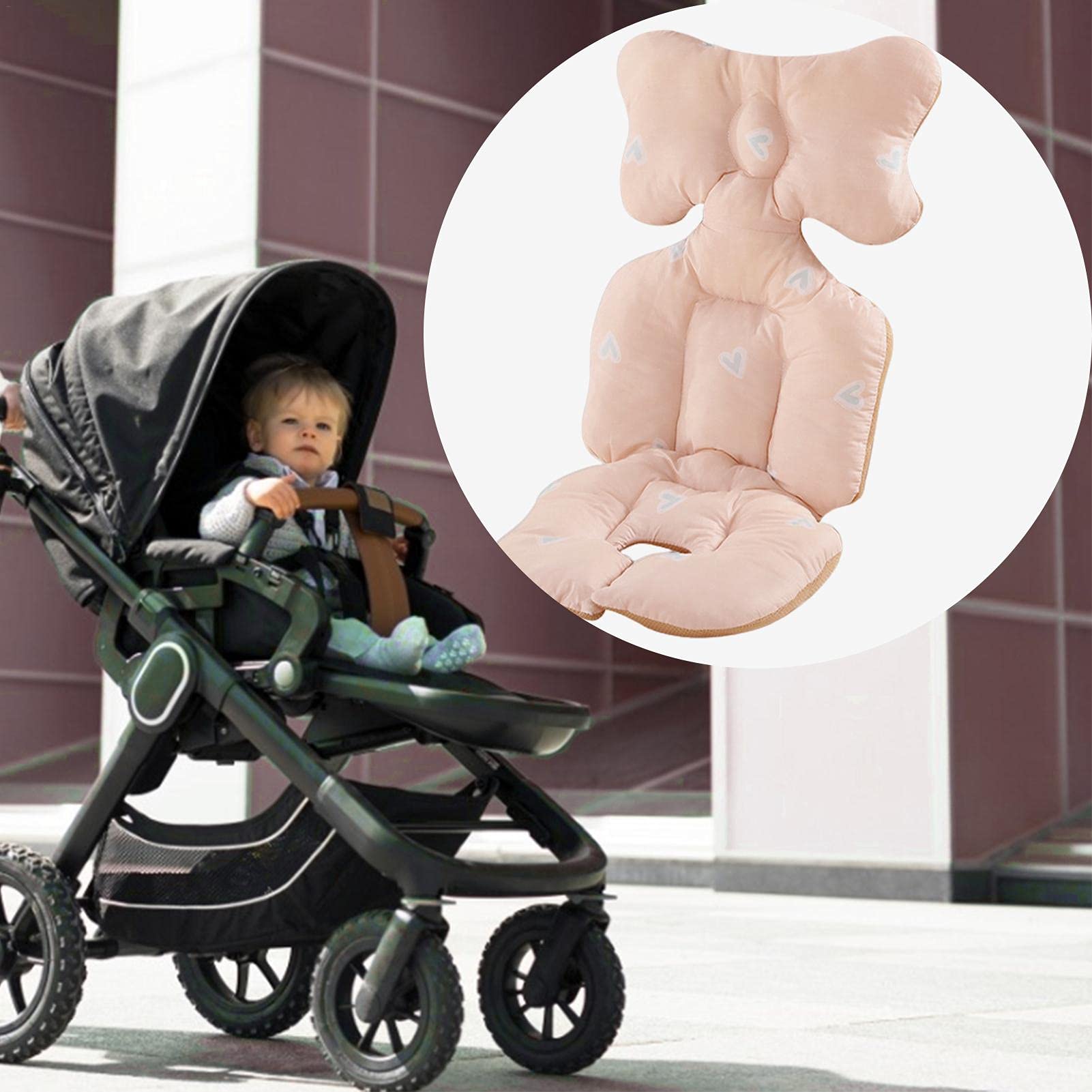 Cuscino universale per passeggino, con imbottitura in cotone ispessito, riduttore per passeggino