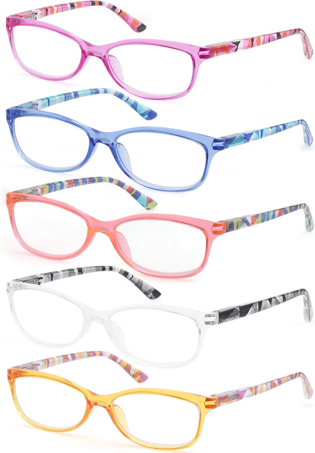 HEEYYOK 1.75 Reading Glasses Women For Small Face Readers for womens Colorful Ladies Cheaters Glasses Lightweight Comfortable Frame spring hinge 5 Pack - Image 3