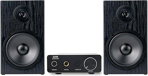 McGrey BMS-80 Micro-Stereo Anlage  inkl  Mini-VerstA rker und Boxenkabel  Cinch und AUX-Eingang 80W  schwarz