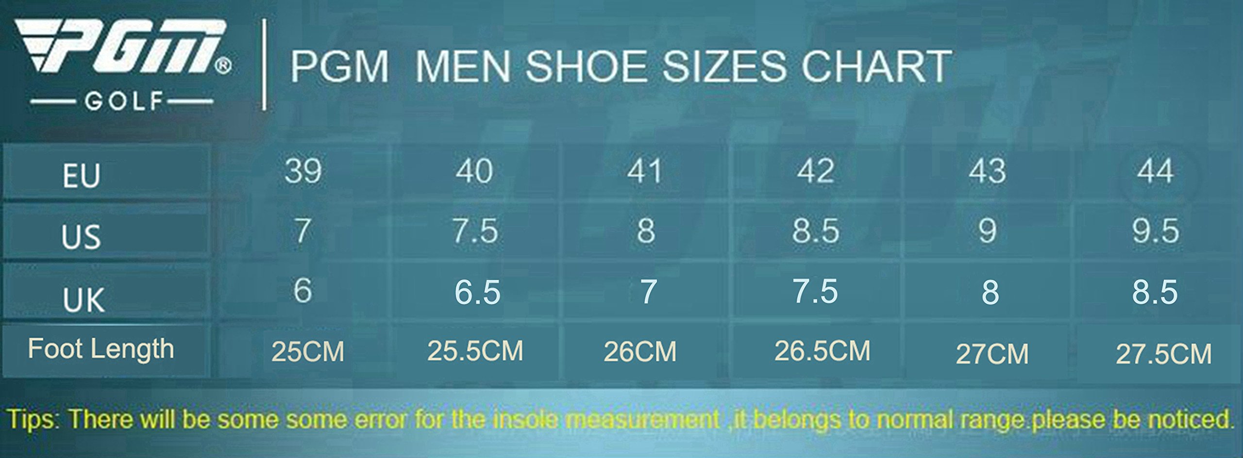 PGM Chaussures de Golf en Maille Respirantes pour Hommes