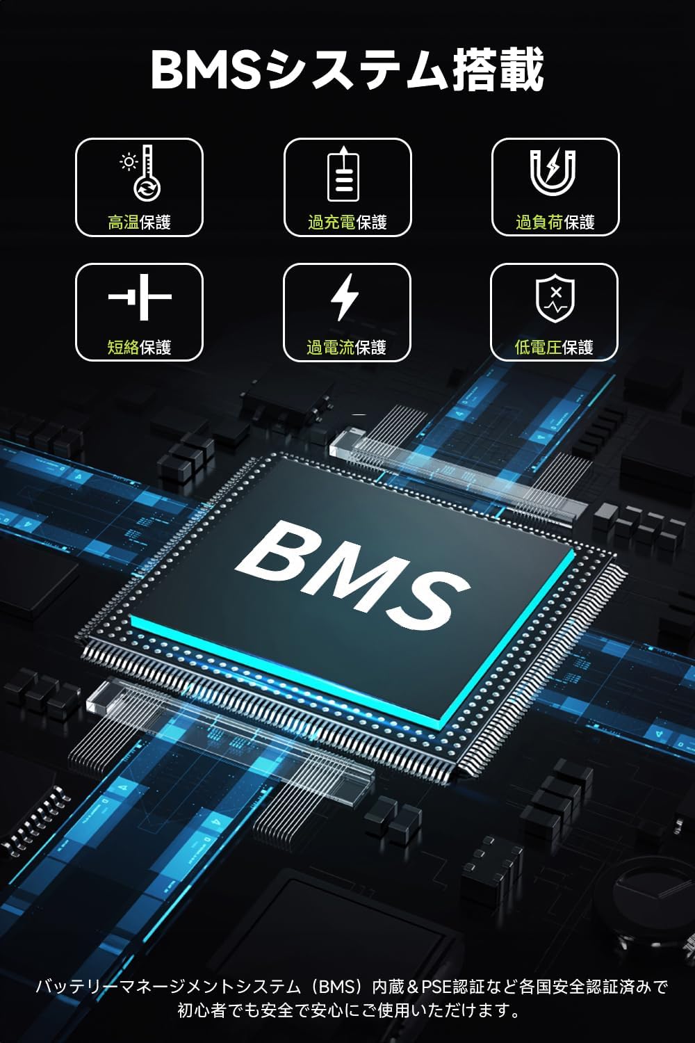 Diagram of the Battery Management System (BMS) chip