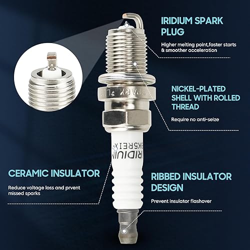 Miniatura 4 de Hurotoms Paquete de 6 bobinas de encendido con 6 bujías de iridio compatibles con Honda Accord Odyssey Acura CL TL 3.0L 3.2L 3.5L, reemplazo OEM #