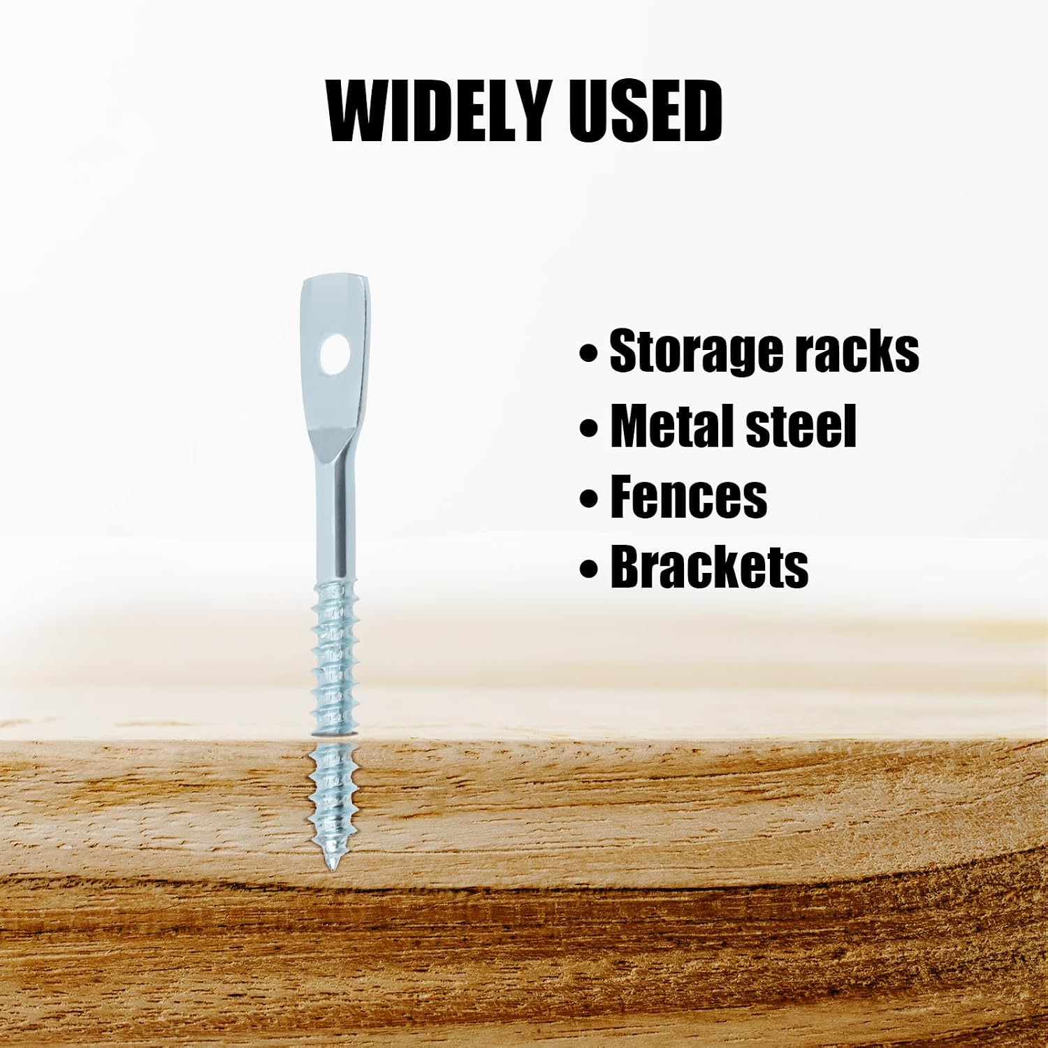 100pcs Eye Lag Screws, Eye Lag Hooks Screws with Carbon Steel Screws Concrete Screw Anchor Eyelet Bolts Heavy Duty Cement Wall Anchors Cement Wall Expansion Screws for Garden Indoor