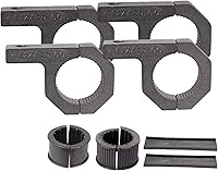 Vista 9 de Abrazaderas de tubo – Paquete de 4, abrazadera de barra horizontal de 1.625 pulgadas, 1.75 pulgadas, 1.875 pulgadas, 2.0 pulgadas, abrazadera