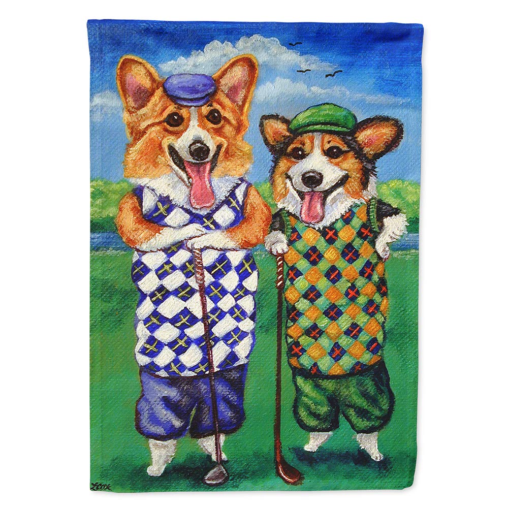Drapeau de jardin Corgi Golfers Caroline's Treasures grand format