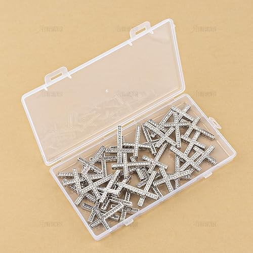 Miniatura 16 de AUEAR, Paquete de 20 colgantes de cristal con diamantes de imitación para hacer joyas de bricolaje, oro Dorado