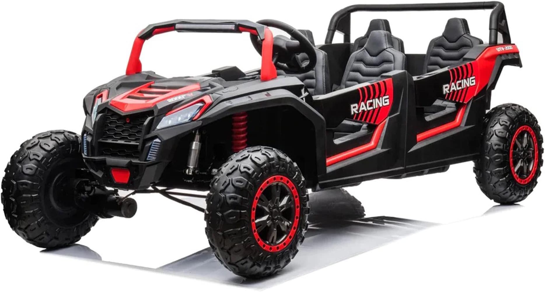 DERAK Electric Big Buggy YSA033 4 X Leather Seats 4 X Motors EVA Rubber 24V - Bikes (Red)