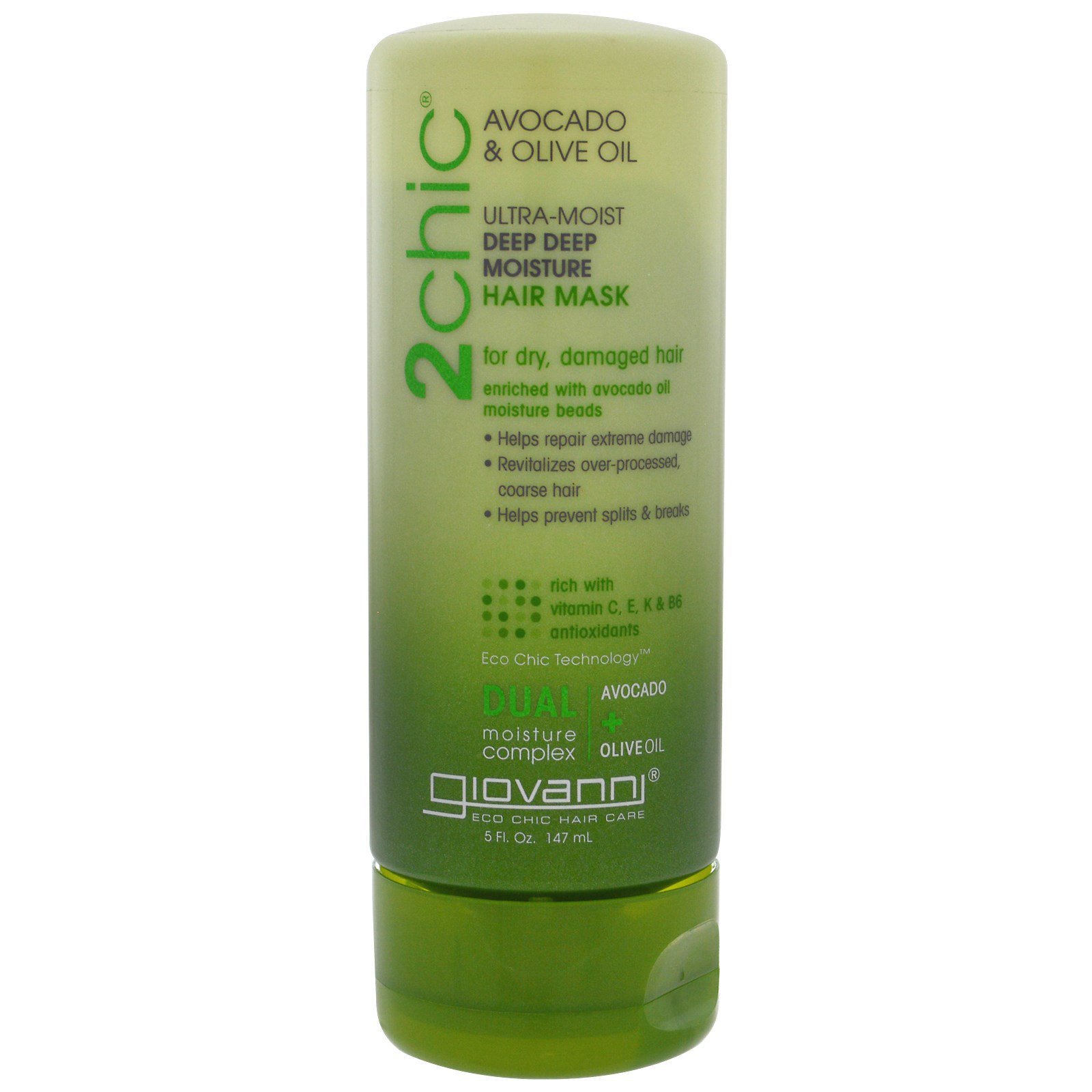 Pack of 2 x Giovanni Hair Care Products Hair Mask - 2Chic Avocado and Olive Oil - 5 oz