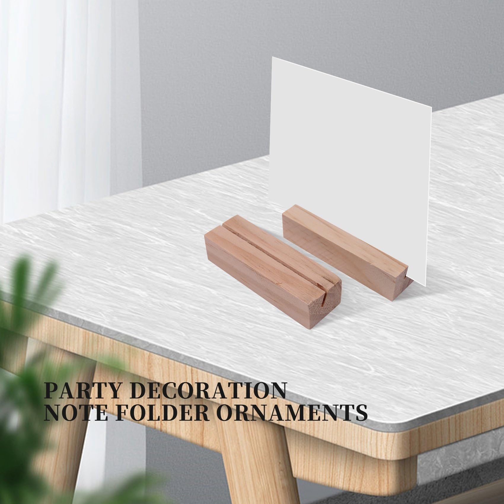 Porte-cartes en bois, 40 pièces, porte-numéro de Table , mémo, artisanat messages bureau debout for décoration mariage Pour mariage