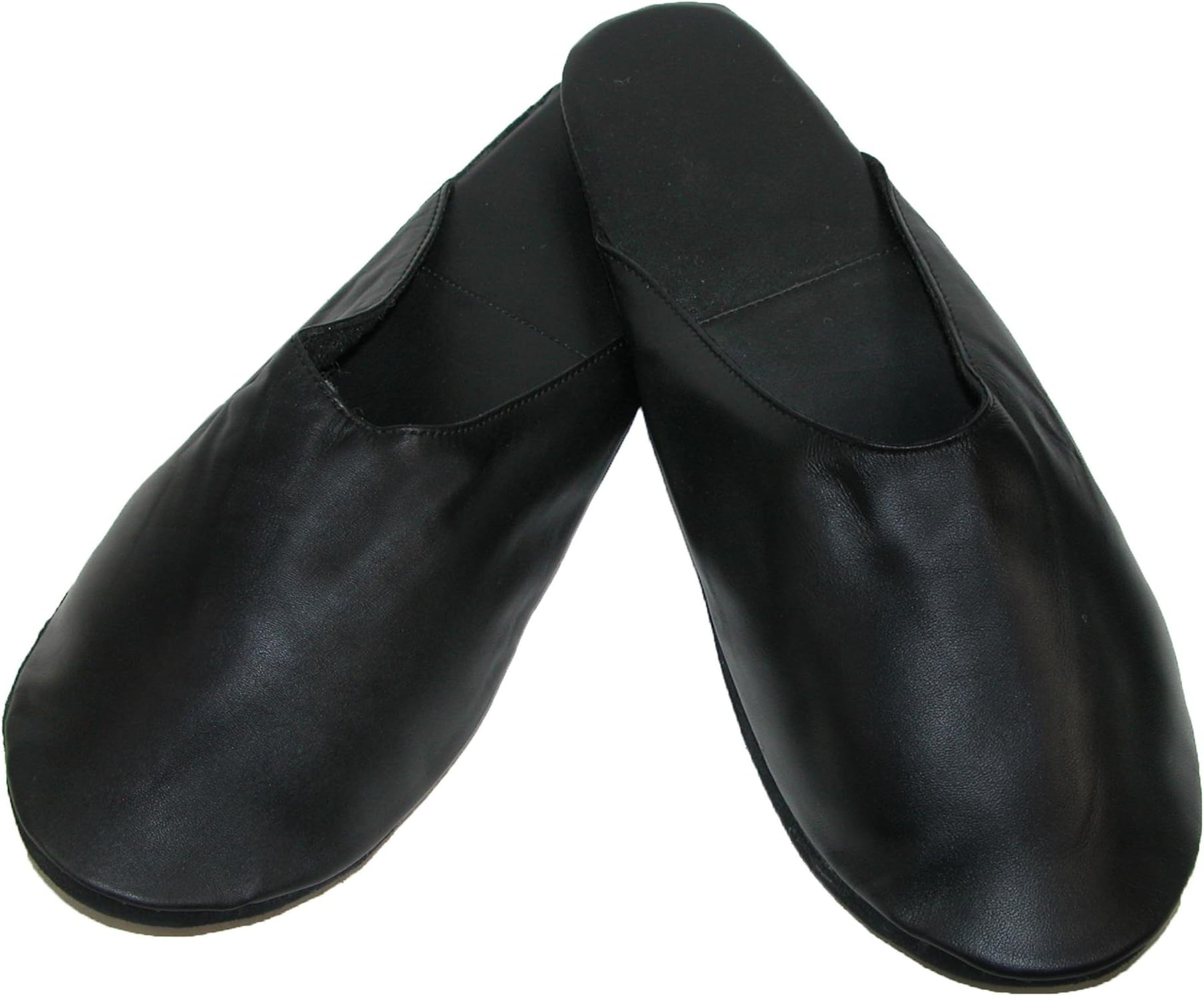 Winn International Cowhide Nappa Leather Travel Slippers with Case …