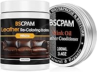 Vista 27 de Bálsamo recolorante de cuero marrón medio, restaurador de color de cuero de 12 oz para sofás, kit de reparación de cuero para muebles, tinte