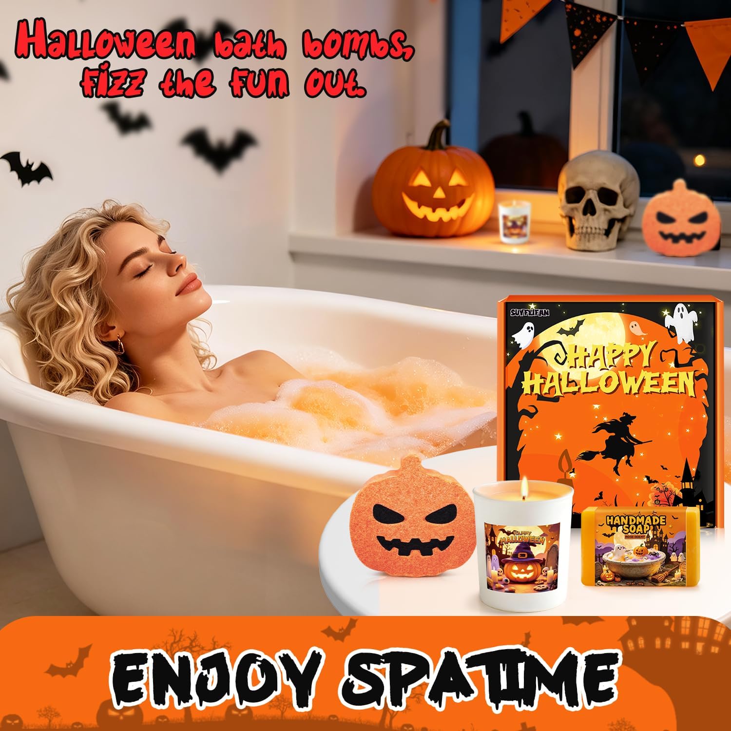 Halloween Gifts for Women, 2026 Boo Basket Stuffers for Teen Girls Gift Set