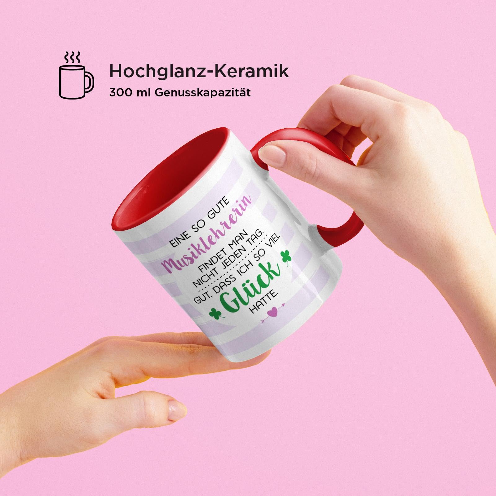 Musiklehrerin Tasse – Lustiges Geschenk Mit Spruch, Spülmaschinenfest, Beidseitig Bedruckt