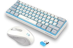 Snpurdiri 2.4G Wireless Tactile Keyboard and Mouse Combo