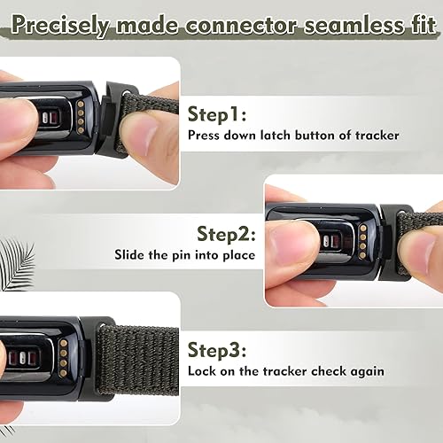 Miniatura 4 de Compatible con Fitbit Charge 5 bandas para mujeres y hombres, correa deportiva de nailon suave y transpirable con velcro para Fitbit Charge 5