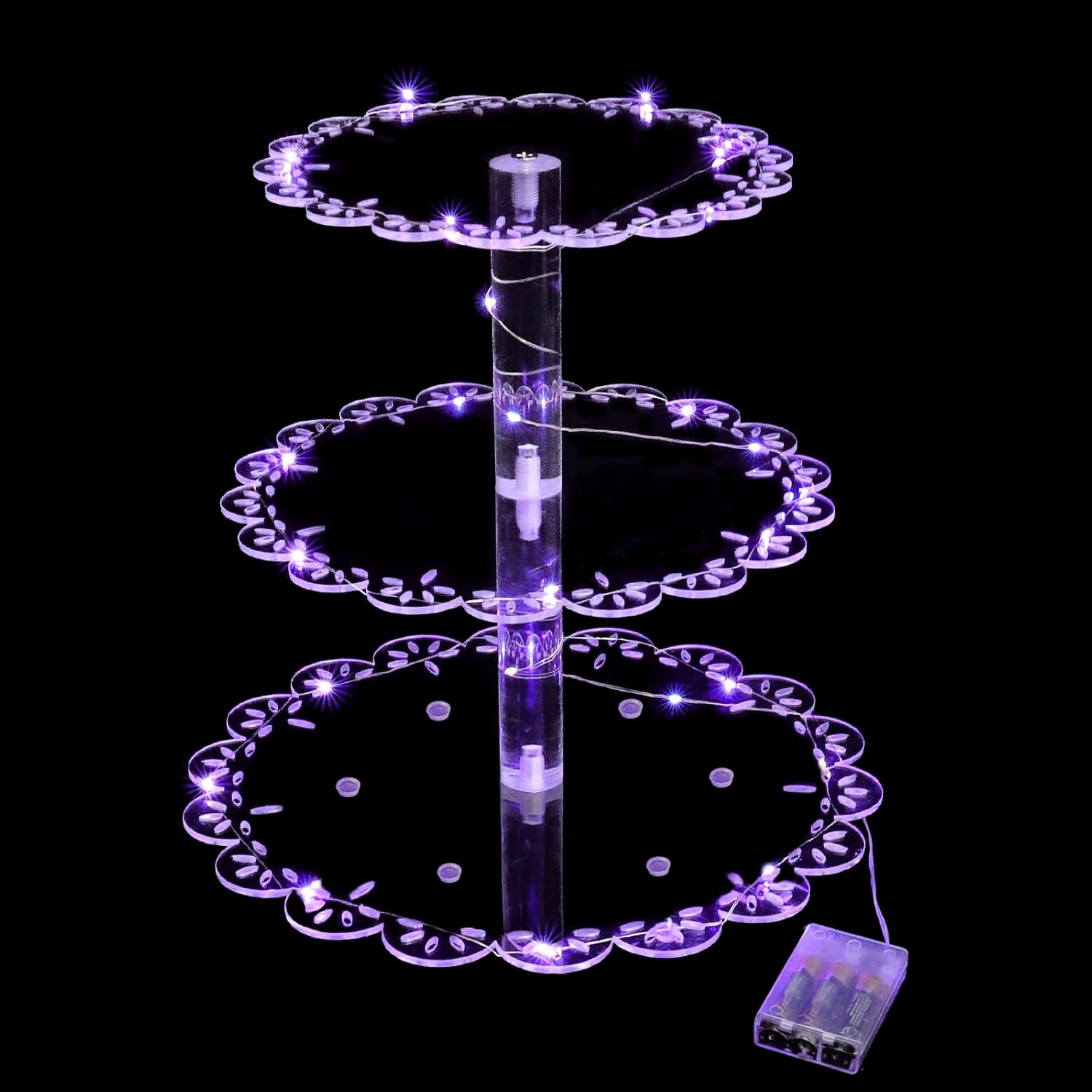 3 Tier Acrylic Cupcake Stand for 24 Cupcake Cupcakes