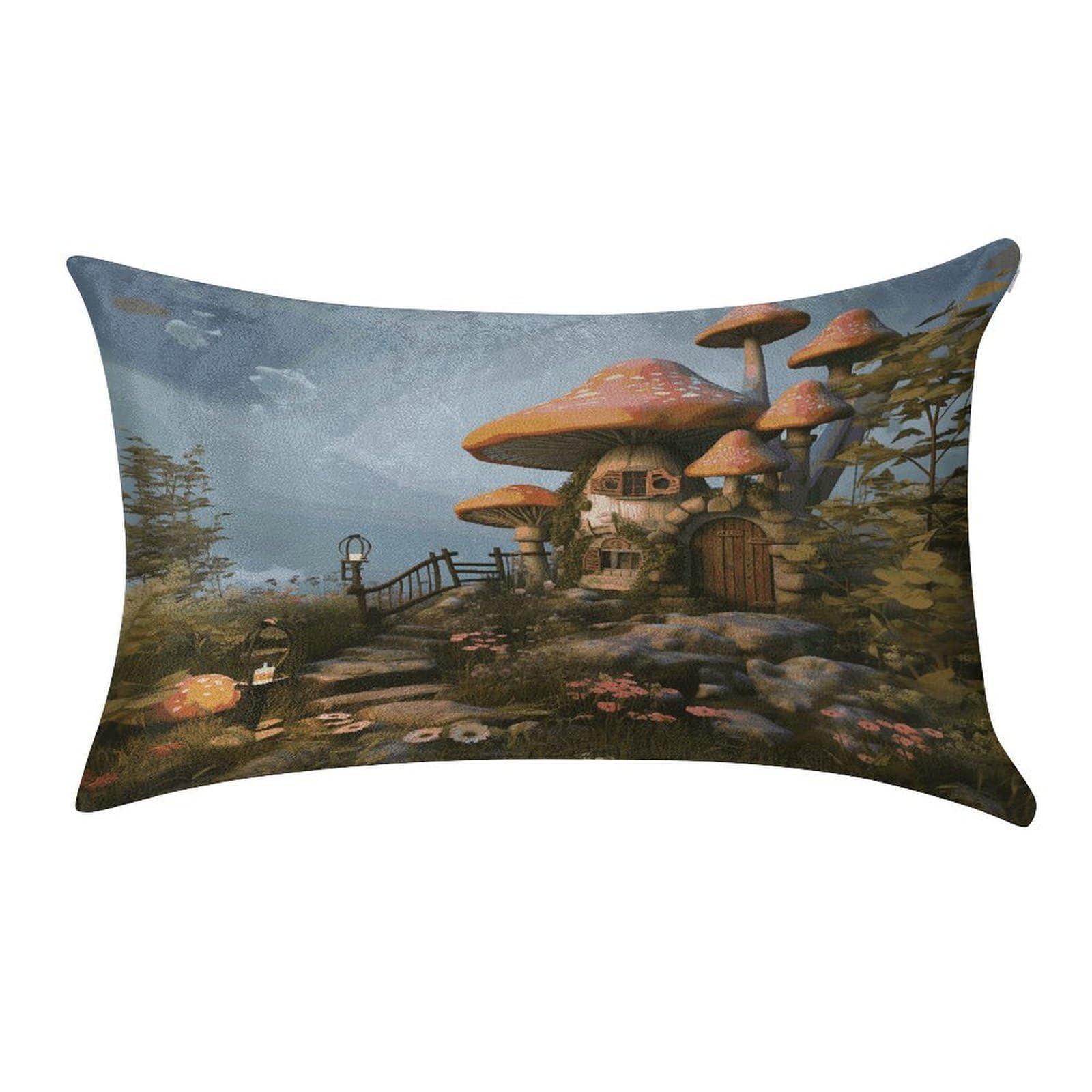 Fekiloot Style Mushroom Garden Pillow Covers Home Decor Pillow Cases