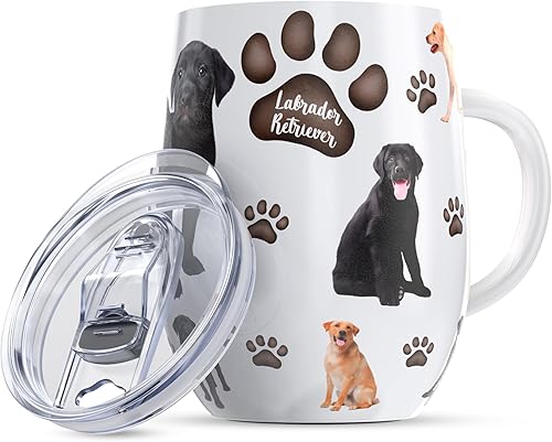 Miniatura 7 de Greenline Goods Vasos aislados de 12 onzas con tapa de Bulldog Francés, vasos de acero inoxidable para bebidas calientes y frías, elegante diseño de