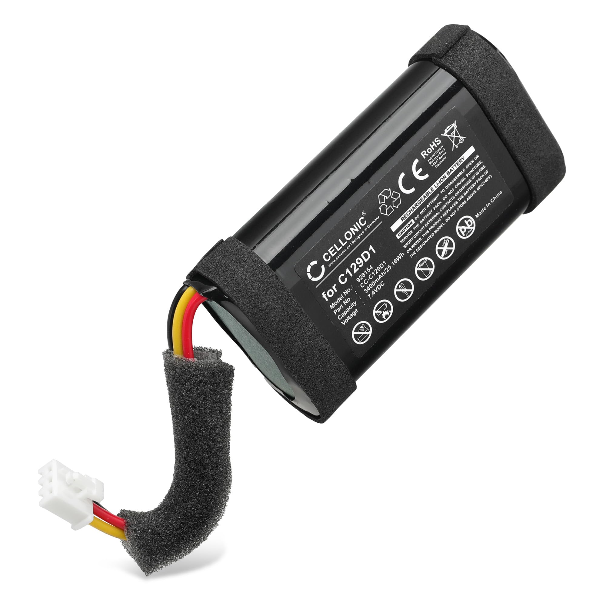 CELLONIC 1x Batterie pour Enceinte Compatible avec Bang & Olufsen BeoPlay P6, 11400 - (3400mAh, 7.4V)