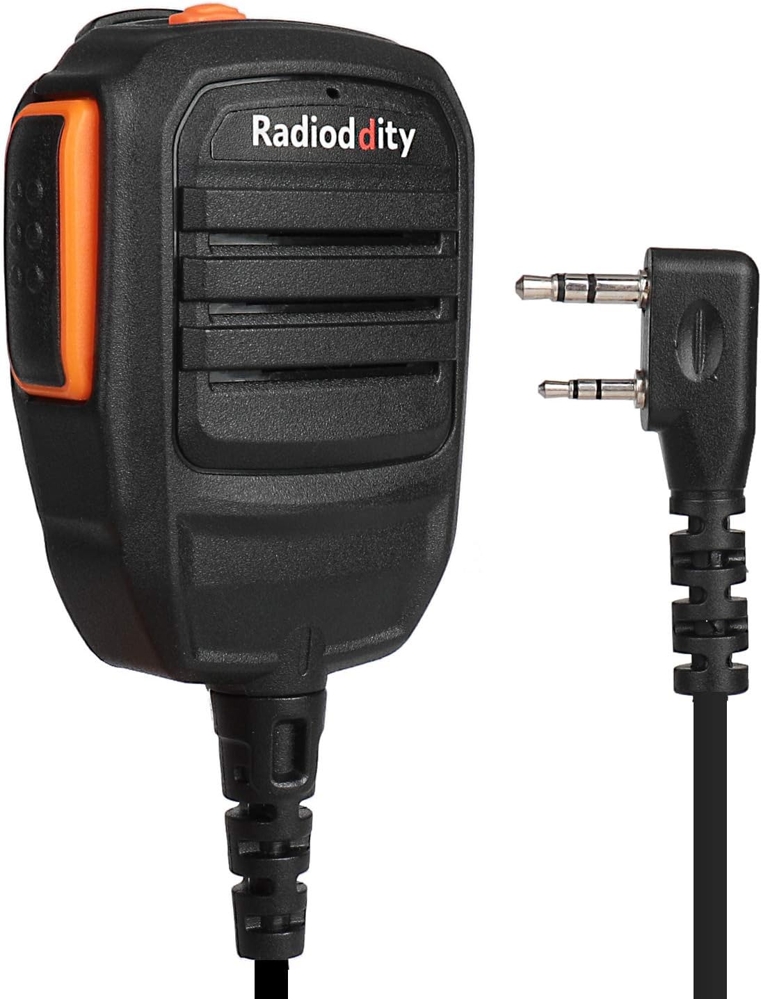 RS22 Remote Speaker Mic with Clear Sound, Compatible with Baofeng UV-5R UV-5RX3 BF-888S BF-F8HP H-777 Radioddity GM-30 GA-2S GA-510 TYT Kenwood Two Way Radio Walkie Talkie (Single PTT)