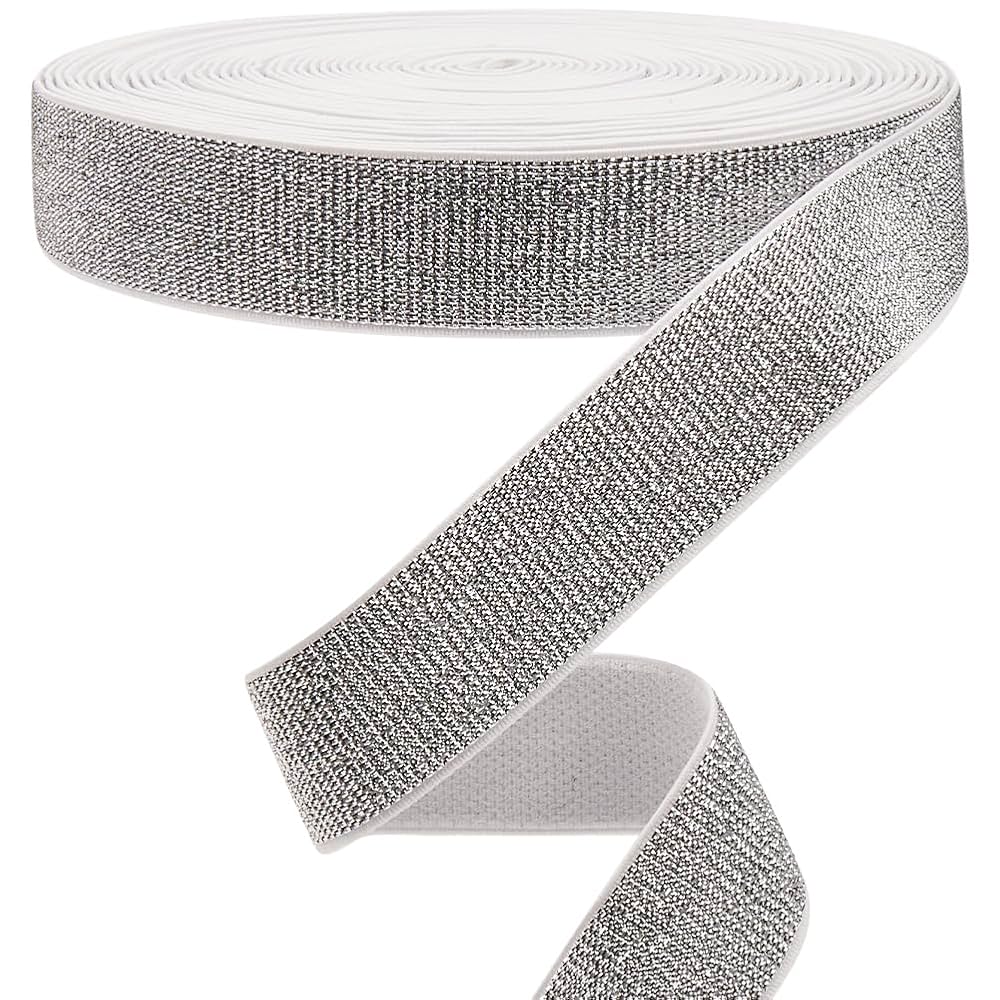 Amazon.com: GORGECRAFT 12 Yards Silver Glitter Elastic Bands