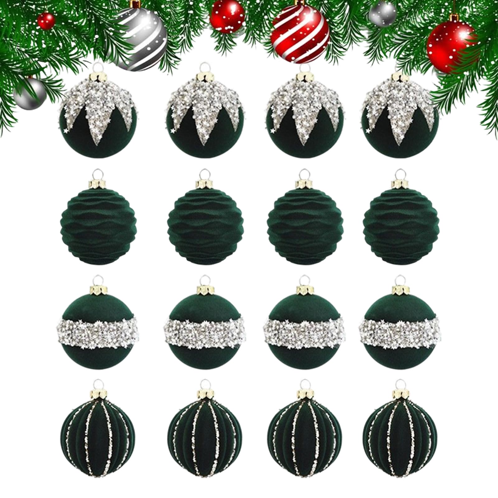 De Esferas De Navidad 16 Piezas De Bolas Irrompibles Para Decoración