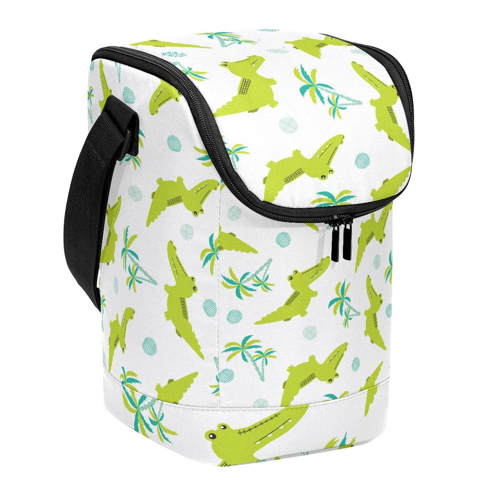 Bolsa de almuerzo de cocodrilos dibujos animados para la escuela y oficina