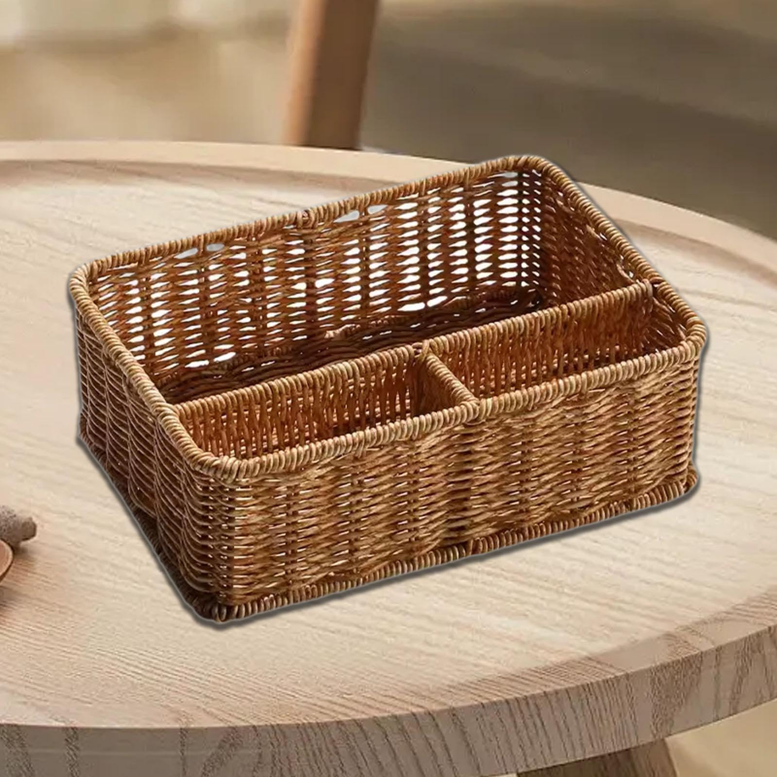 Panier De Rangement En Osier,20X13X8cm--Boîte De Rangement En Osier Tissé Seagrass, Panier De