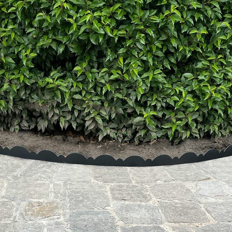 Bordura flessibile bianca per giardino - 4 cm x 10 m con 20 picchetti di fissaggio