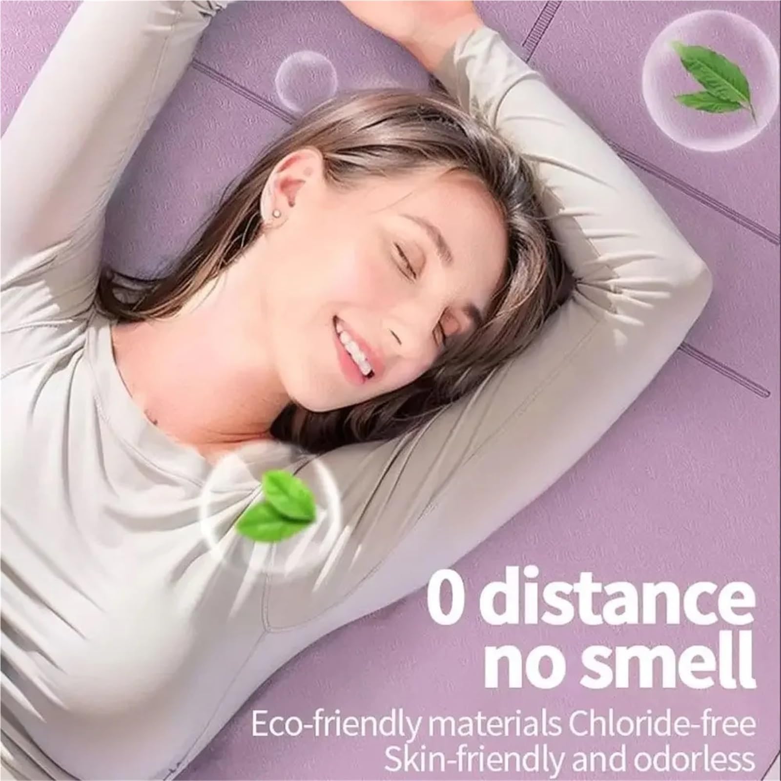 Tappetino da yoga antiscivolo, spessore 8 mm, per pilates, resistenza agli urti, double face, per esercizi di fitness