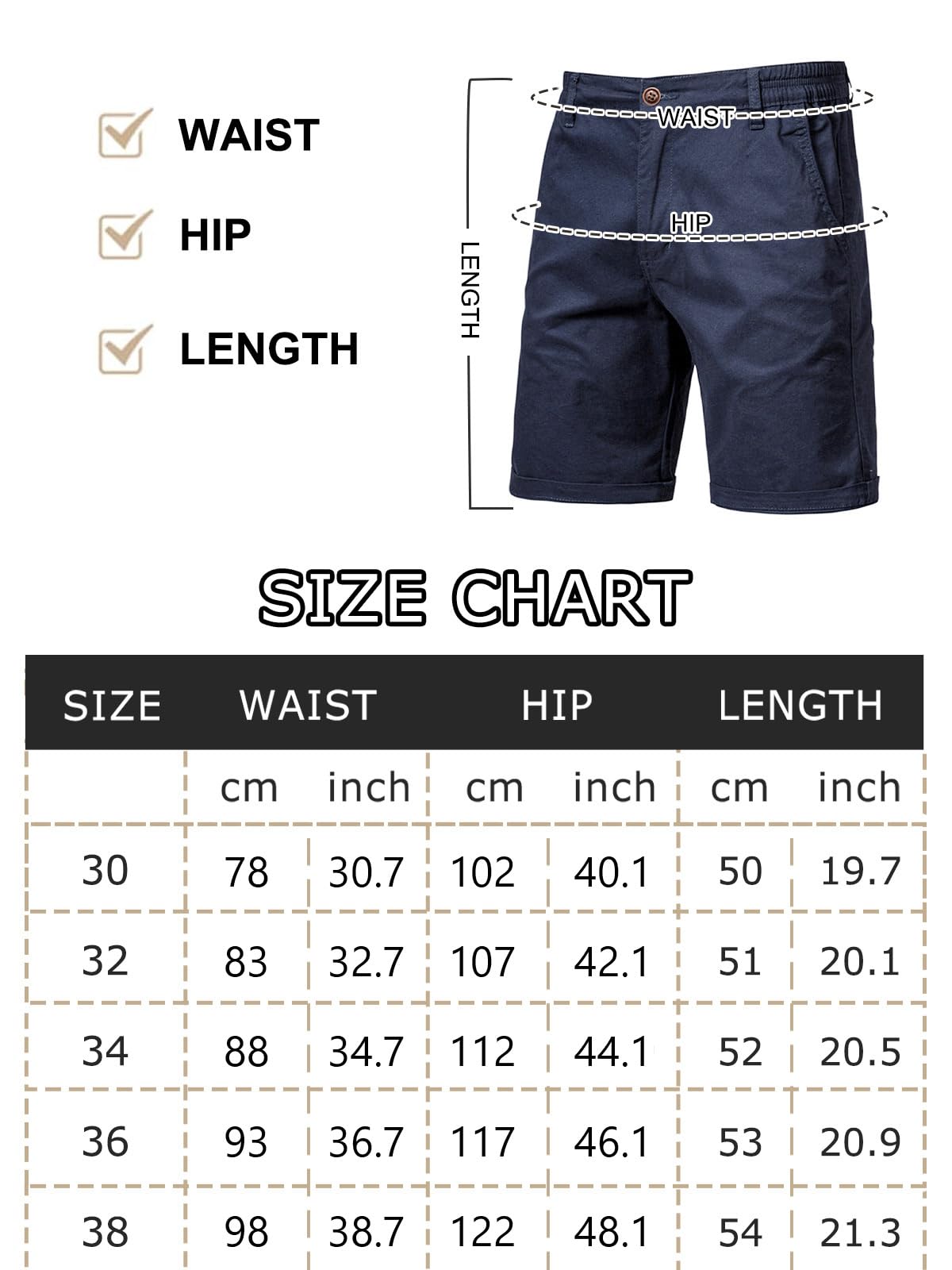 Męskie szorty slim fit chinosy krótkie dla mężczyzn UK lato na co dzień pół spodnie bawełniane szorty z kieszeniami