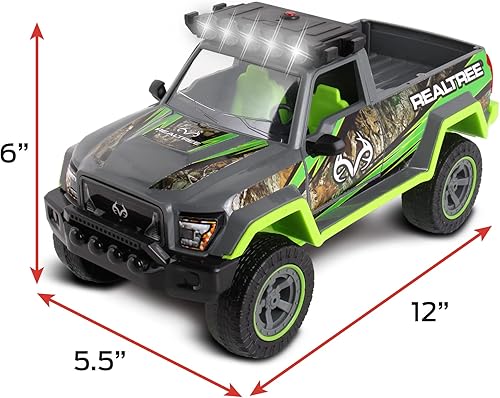 Miniatura 4 de NKOK Realtree Escala 1:18: juego de caza de patos – Camión de 6 piezas con luces y sonidos accionados por fricción, camuflaje Realtree y caza de