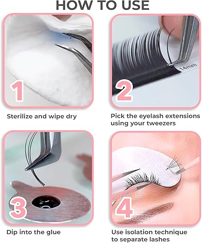 Miniatura 6 de STACY LASH Pinzas de aislamientosuministros de precisión para extensiones clásicas y de volumen y pestañas postizas individualesherramienta